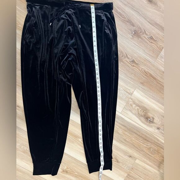 EILEEN FISHER Black Velour Joggers Size Large - Picture 8 of 9